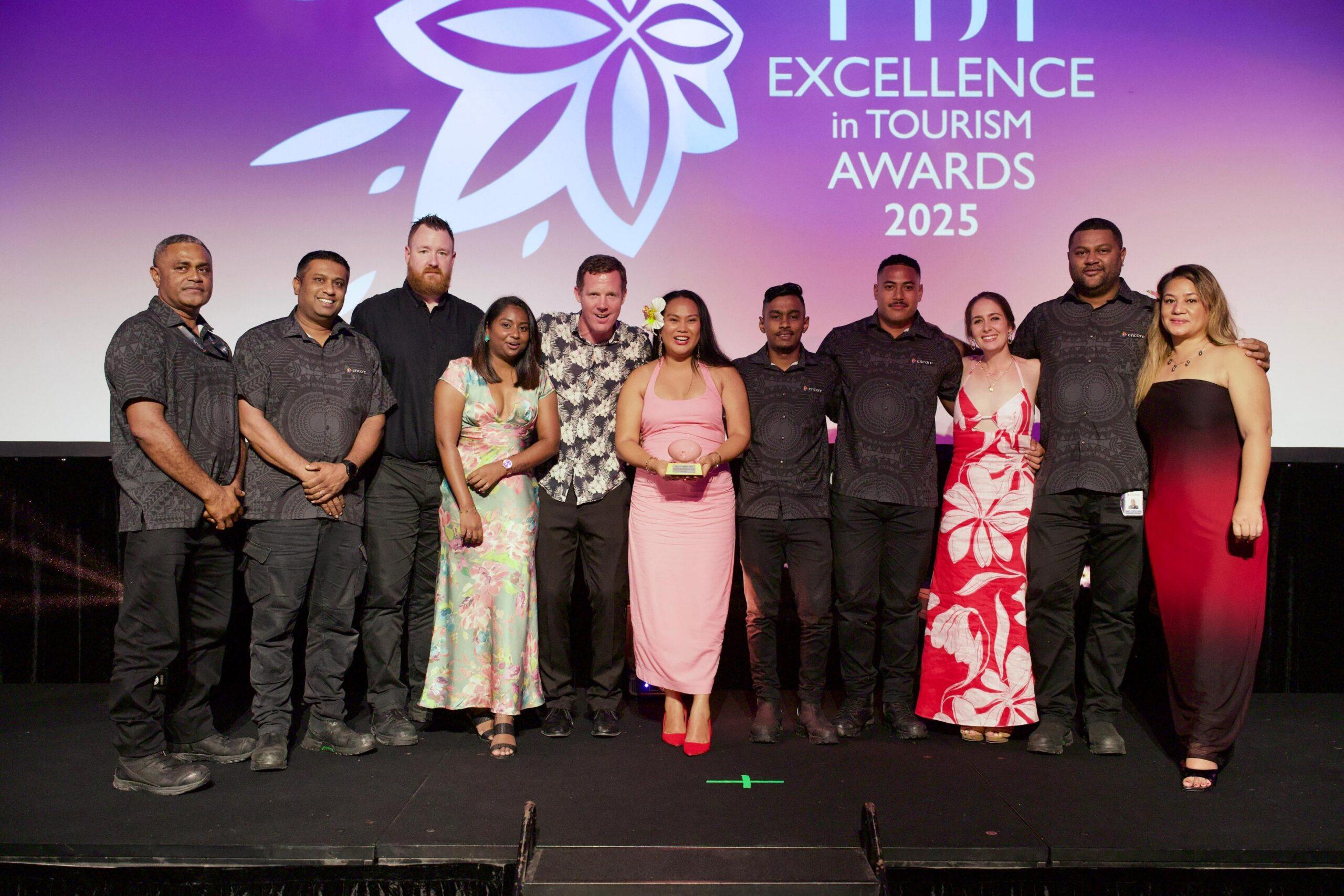 🎉 Recognised at the Fiji Excellence in Tourism Awards — Conference and Incentive events (C&I) Operator of the Year (Bronze)! Placing in this category is a proud moment for the Encore team recognition of the behind‑the‑scenes work and the partnerships that help us deliver seamless experiences in live environments around Fiji. As Rosy Managreve, Regional Director of Event Technology, put it: even though we didn’t take the top award, we are very proud and can still celebrate what this recognition represents—our first entry as an audio‑visual company, over 20 years in the industry, and two generations of AV technicians (a father–son duo) who’ve helped build our standards and pride in the work. We’re also proud of our continued: ✔️ Support of local sport and community (including the Drua, Somosomo Stags and Somosomo village, including a donation of a sound system to the village church) ✔️ Investment in education and technical development through Encore University and the Vulitara technical training program ✔️Progress in sustainability and responsible practices Thank you to our client and venue partners, and to every team member who played a part in this recognition. 👉 Read the full media release: [insert link] #FETA #FETAAwards #Fiji #FijiTourism #FijiEvents #IncentiveEvents #Conferences #EventProfs #EventProduction #EventTechnology #EncoreFiji #EncoreAPAC #Recognition